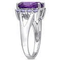 thumbnail image 3 of Miabella Women's 4-3/5 Carat T.G.W. Oval-Cut Amethyst and Tanzanite Sterling Silver Split Shank Ring, 3 of 7