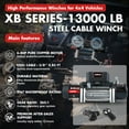 thumbnail image 2 of X-BULL Electric Winch 13000LBS 12V Winch Steel Cable SUV Jeep Truck Towing Winch 4WD Off-Road, 2 of 11