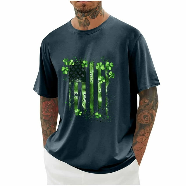 Tops para hombre, blusas y camisas de cuello redondo y manga corta para hombre, blusas casuales de moda con cuello redondo y manga corta para hombre, blusas para hombre