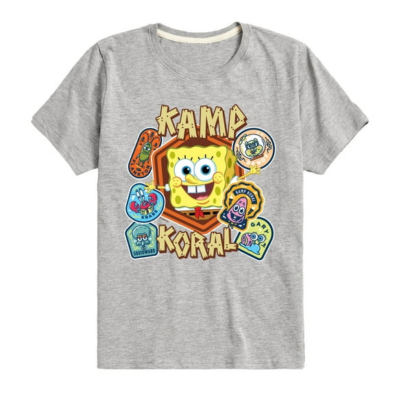 Spongebob Squarepants - Kamp Koral Badges - Youth Short Sleeve Graphic T-Shirt