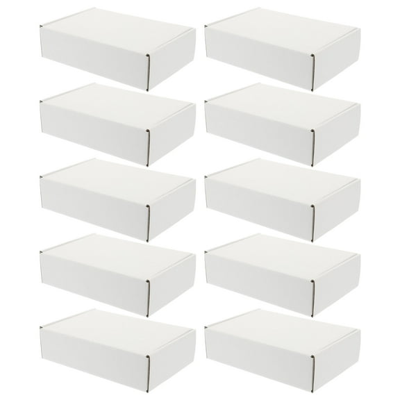 unbranded  20 Pcs Corrugated Paper Storage Boxes Packaging Small File White