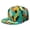 Unisex Fla, variant on Adjustable Streetwear Cap - Cartoon Frog & Mushroom Full Panel Print Flat Visor Hat for Urban Style