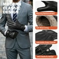 thumbnail image 6 of CMrtew Winter Sheepskin Leather Gloves for Men, Winter Sheepskin Warm Gloves Korean High Sense Men Plus Windproof Sports Driving Leather Gloves, Warm Touchscreen Gloves with Lining, 6 of 6