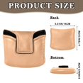 thumbnail image 2 of Haosy Light Orange Golf Mallet Putter Cover Strong Magnetic Leather Golf Club Headcover Closure, 2 of 7