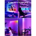thumbnail image 2 of TV Lights Behind,21.32ft LED Lights for 55-85 Inch TV,RGB TV LED Lights Backlight,Music Sync Bluetooth APP and Remote Control TV LED Strip Lights USB Powered for Bedroom/Gaming, 2 of 6