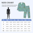 thumbnail image 3 of Wukai Starfish On Checkered Background Men's Long-Sleeve Pajama Set - Comfortable Sleepwear with Button-Down Shirt and Pants-XX-Large, 3 of 6