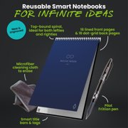 Rocketbook Smart Reusable Flip Notebook - Top bound Executive Size, Navy Blue