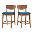 thumbnail image 2 of Better Homes & Gardens Greyson Counter-Height Stools, Blue Fabric Seat, Set of 2, 2 of 13