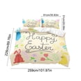 thumbnail image 3 of Alaparte Easter Festal 3 Piece Bedding Set Cartoons Rabbits And Egg Graphic Patterns 2 Pillowcases And 1 Duvet Cover Good Quality Soft Fabric Home Decor Accents Multicolor K, 3 of 6