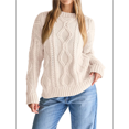 thumbnail image 2 of Women's Oversized Cable Knit Crewneck Sweaters XL, 2 of 7