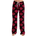 thumbnail image 6 of Womens Love Heart Pajama Pants Heart Funny Holiday Love Heart Pj Pants Comfy Drawstring Sleepwear Long Pajamas Pants, 6 of 6
