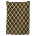 thumbnail image 3 of Ambesonne Plaid Tablecloth Rectangular Table Cover, Diagonal Squares Classical, 60"x90", Beige Green Ruby, 3 of 4