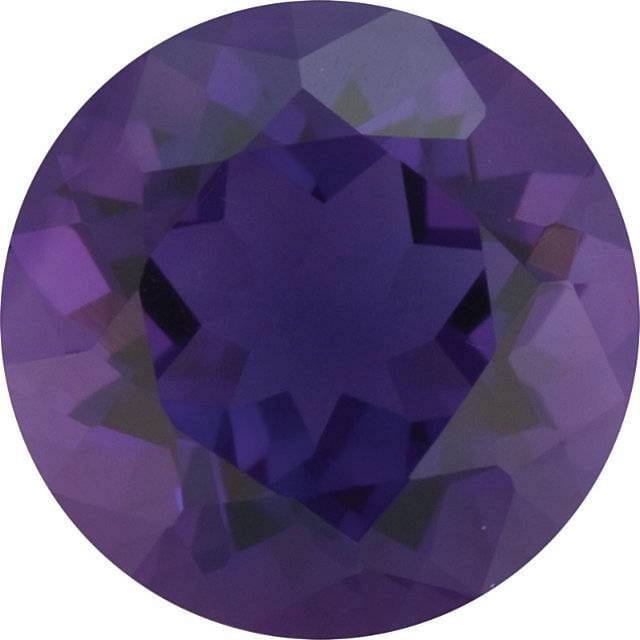 3/5 Ct Rond en Vrac Amethyst (Qualité Traitée Thermiquement, Standard)