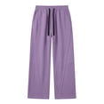 thumbnail image 5 of Jalioing Sweatpants for Teen Boy Solid Color Loose Straight Leg Open Bottom Sport Pants Drawstring Waist Athletic Pants, 5 of 7