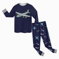 thumbnail image 6 of TOWED22 Toddler Boys Fall Outfit Baby Winter Clothes Long Sleeve Crewneck Sweatshirt Pants Set Color Block Sweats Size:6-7 Y,Color:Dark Blue, 6 of 6