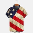 thumbnail image 4 of WAENQINLA Men's American Flag Hawaiian Shirts Mens Casual Short Sleeve Button down Shirt Summer Vintage Stars Stripes Shirts, 4 of 5