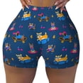 thumbnail image 2 of Picia Dogs Riding Skateboard Printed Workout Shorts for Women Seamless Scrunch Butt Lifting High Waisted Yoga Gym Booty Running Moisture-wicking Short Pants-Large, 2 of 9