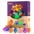 thumbnail image 1 of Pelota de juguete para gatos CHIWAVA Hollow con campana de plástico, 1.6 pulgadas, 45 unidades, 1 of 9