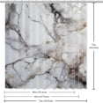 thumbnail image 6 of Marble Waterproof Bathroom Curtain Set with Hooks - Printed Shower Curtain Set for Bathroom Decoration, 6 of 6