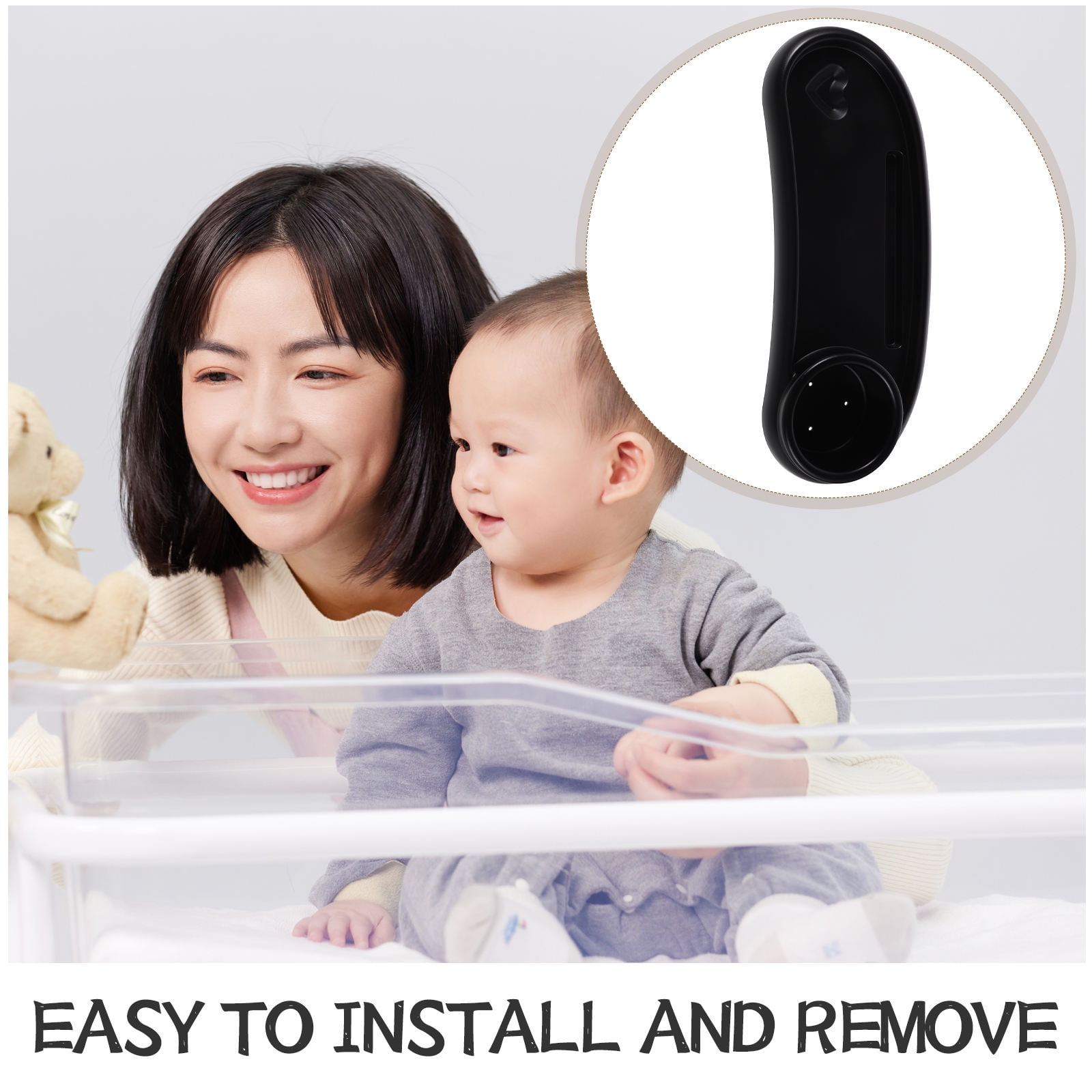 SOPOTUTU Universal Stroller Snack Tray Black ABS 1Set