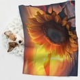 thumbnail image 6 of Yiaed Sunset Coast Sunflower Print Dog Blankets-Cat Blanket Washable for Couch Protection,Puppy Blanket, Soft Plush Reversible Throw Furniture Protector-, 6 of 8