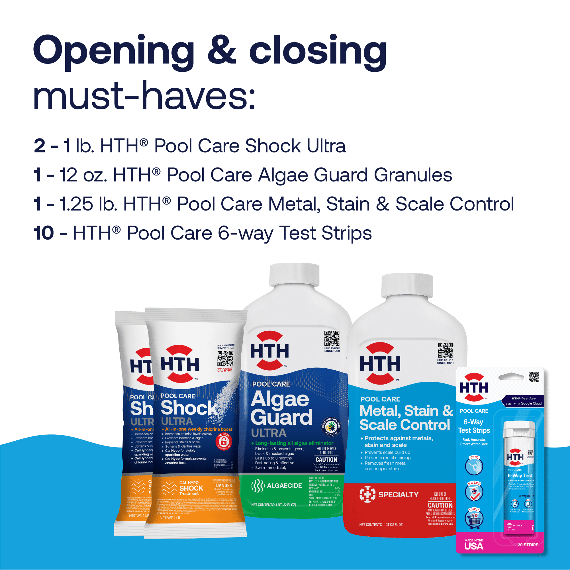 HTH 91021 Care Kit Opening and Closing Swimming Pool Cleaner 