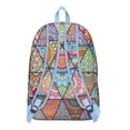 thumbnail image 3 of Unisex Boho Bohemian Rucksack, Vintage Style Backpack with Front Pocket, Lightweight Bag for School University Work Commute, Great Gift Choice, 3 of 5