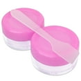 thumbnail image 2 of 10G/10ML Plastic Clear Cosmetic Sample Jars with Pink Lid and Spatulas, 2 of 5