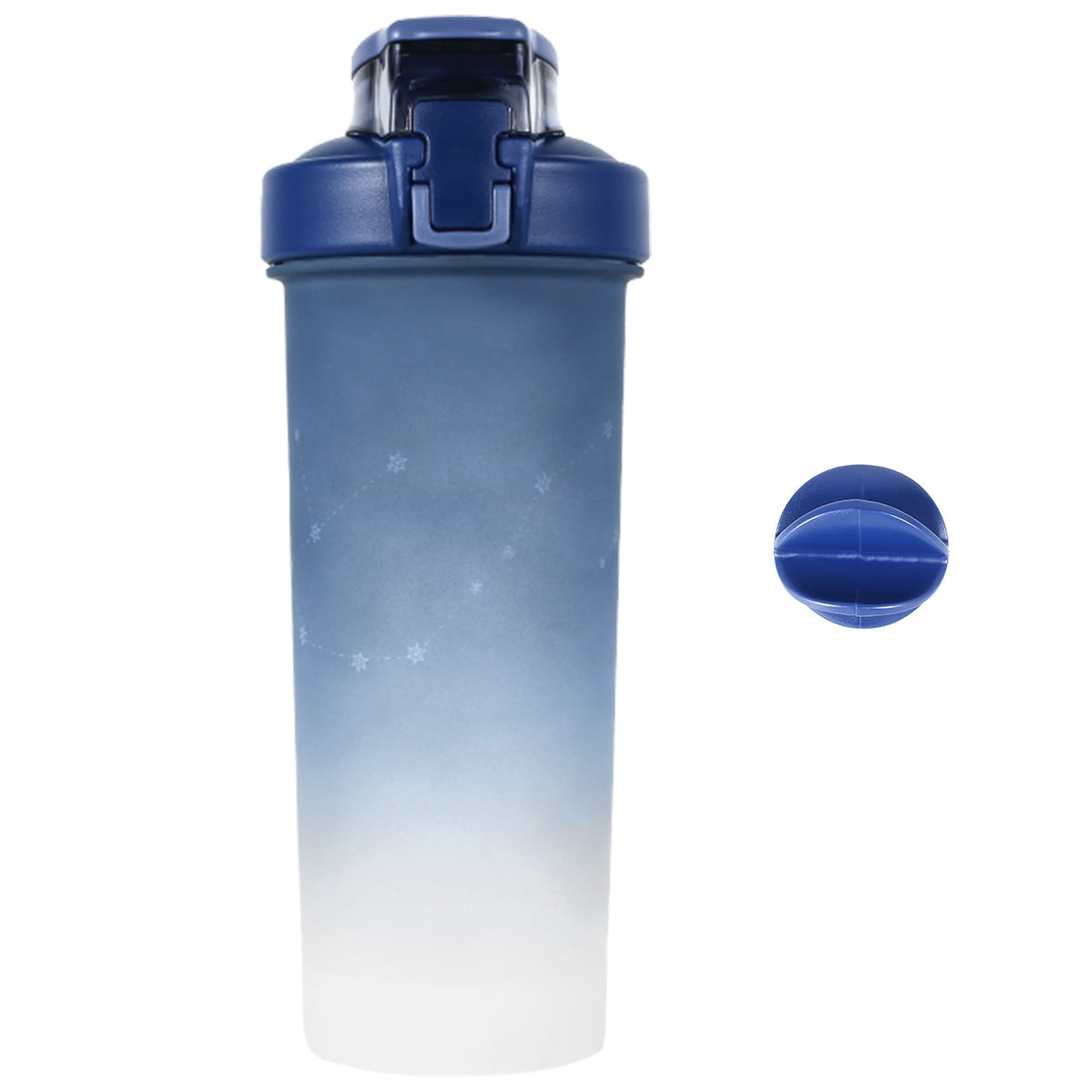 Pcapzz 800ml Shaker Bottle,Plastic and Silicone Shaker Cup with Built-in  Stirring Ball Shaker Mixer Cup for Protein Shakes and Pre Workout
