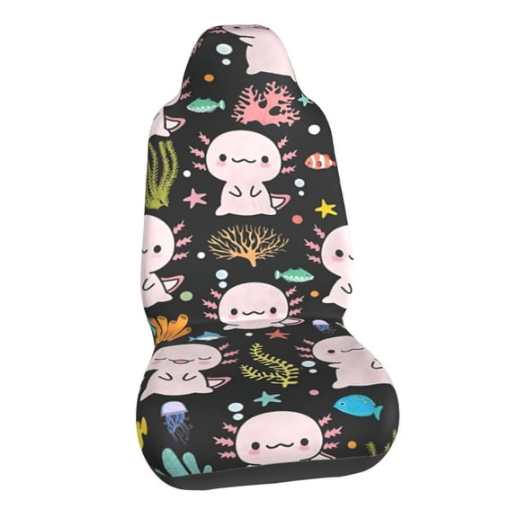 Cute Axolotl Car Seat Covers Stretch Car Seat Protectors Universal Fit