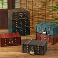 thumbnail image 6 of Vintage Styles Wooden Organizers Chest Secure Locking System Homes Storage, 6 of 20