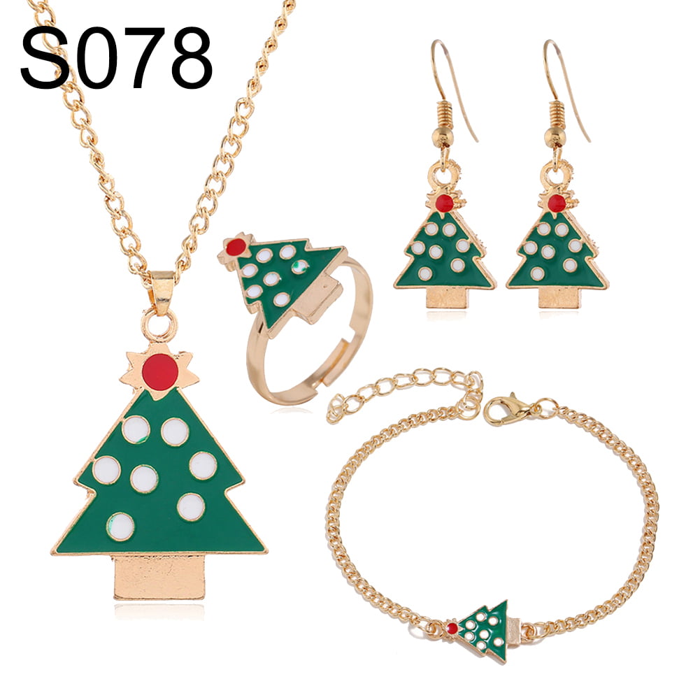 Details about   Kids Jewelry Set-Necklace Ring Bracelet Earrings Ring Hair Clips Christmas Gifts 