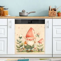 Gnome in Leaves Dishwasher Magnetic Covers Magnet Sticker Kitchen Decor Dishwasher Refrigerator Front Door Covers Decorative Magnetic 23" x 26"