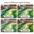 thumbnail image 7 of ODIKA Golf Topographic Koi Landscape Pond Blade Motifs Layers Cartoon Foldable Easy Care for Master Suite, California King, Under Bed, 7 of 7