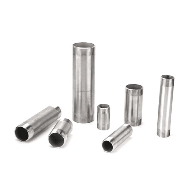 Tubo redondo de alambre exterior alargado de acero inoxidable 304, accesorios de tubería de alambre exterior de doble cabezal, junta de extensión, tubo alargado, alambre exterior de 4 puntos y 6