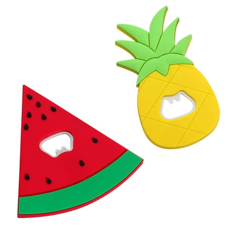 

Cartoon Opener 2pcs Bottle Opener Cartoon Fruit Pineapple Watermelon Supple Beer Bottle Opener