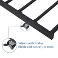 thumbnail image 6 of VECELO Twin Metal Daybed Frame with Trundle, Mattress Foundation Sofa Bed Platfrom with Headboard, No Box Spring Needed, Black, 6 of 9