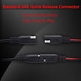 thumbnail image 2 of Adaptador de cable SAE a USB Speravity a prueba de polvo y agua 2.1A rojo y Negro, 2 of 5