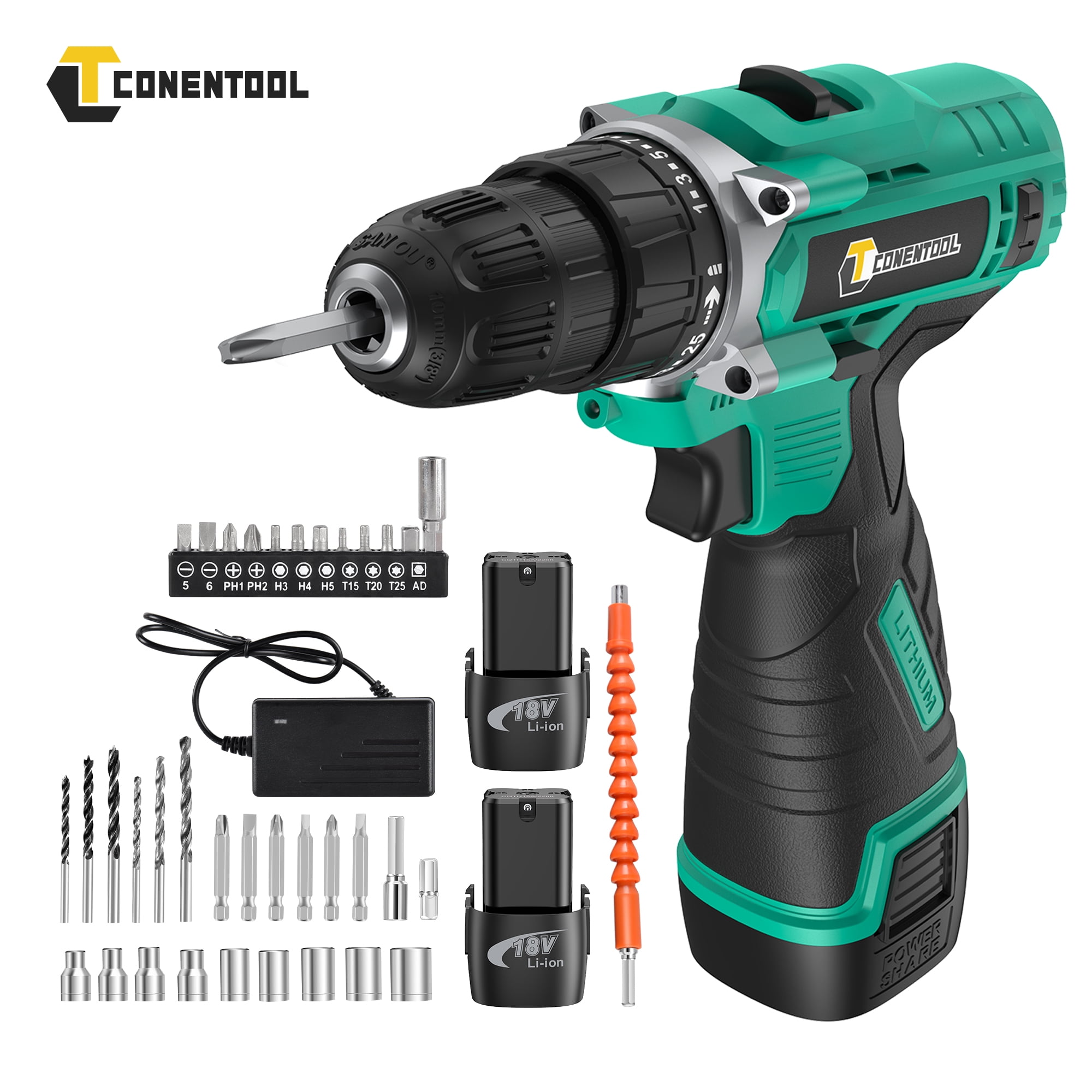 Senix 20 Volt MAX* Brushless 1/2-Inch Hammer Drill Driver, 2 Ah Battery, 2A Charger and Soft Bag Included, Pdhx2-m2, Blue