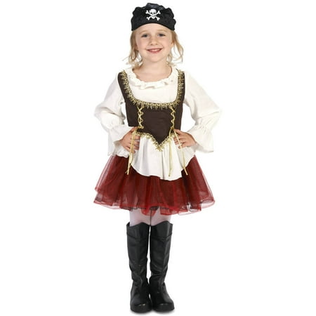 Pirate with Tutu Halloween Costume Accessory Girl Toddler Halloween Costume, Size 3T-4T