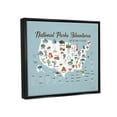 thumbnail image 3 of Stupell National Parks Adventures USA Map Animals & Insects Painting Black Floater Framed Art Print Wall Art, 3 of 6