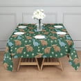 thumbnail image 3 of Green Highland Cow Dinosaur Pattern Square Tablecloth,Waterproof Square Table Cover,Wipeable Spillproof Washable Table Cover for Home Kitchen Party Decor 42"X42"(107x107cm), 3 of 6