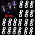 thumbnail image 1 of 50Pcs Outdoor Clear Gutter Hooks Light Clips Christmas Led Icicle Fairy Rope String, 1 of 9