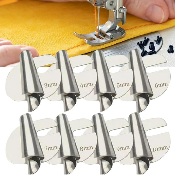 8Pcs Rolled Hem Foot, Durable and High Quality, 8 Pieces of Rolled Hemmer Feet in Different Sizes (3/4/5/6/7/8/9/10MM), Meeting Your Various Sewing Needs.
