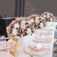 thumbnail image 4 of BLOSMON 13.7" Large Wedding Flower Ball for Table Centerpiece 2 Pcs of Artificial Dusty Pink Rose Flores arrangement bouquet for Dining Birthday Party Home Decor, 4 of 7