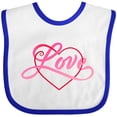 thumbnail image 3 of Inktastic Love in Red and Pink with Heart Boys or Girls Baby Bib, 3 of 4