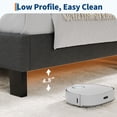 thumbnail image 3 of Full/Queen/King Platform Bed Frame with Adjustable Headboard – Dark Grey Upholstered, 3 of 6
