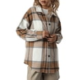 thumbnail image 3 of Chemise Surdimensionnée à Carreaux pour Femmes Veste Surchemise Manches Longues Décontractée Automne, 3 of 9