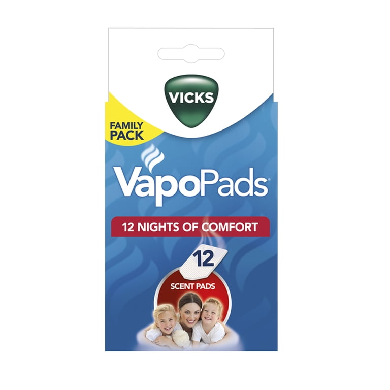 Vicks Vapo Pads Soothing Menthol, Sinus or Allergy Relief, 12 Pack, VSP19FP  HSA/FSA Eligible - Walmart.com