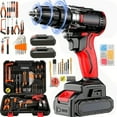 thumbnail image 5 of 36VF Rechargeable Lithium Drill Kit - Electric Screwdriver Power Tools with US Plug - 2 Batteries, Charger & Home Maintenance Kit - Lithium Battery Repair Tools, 5 of 19